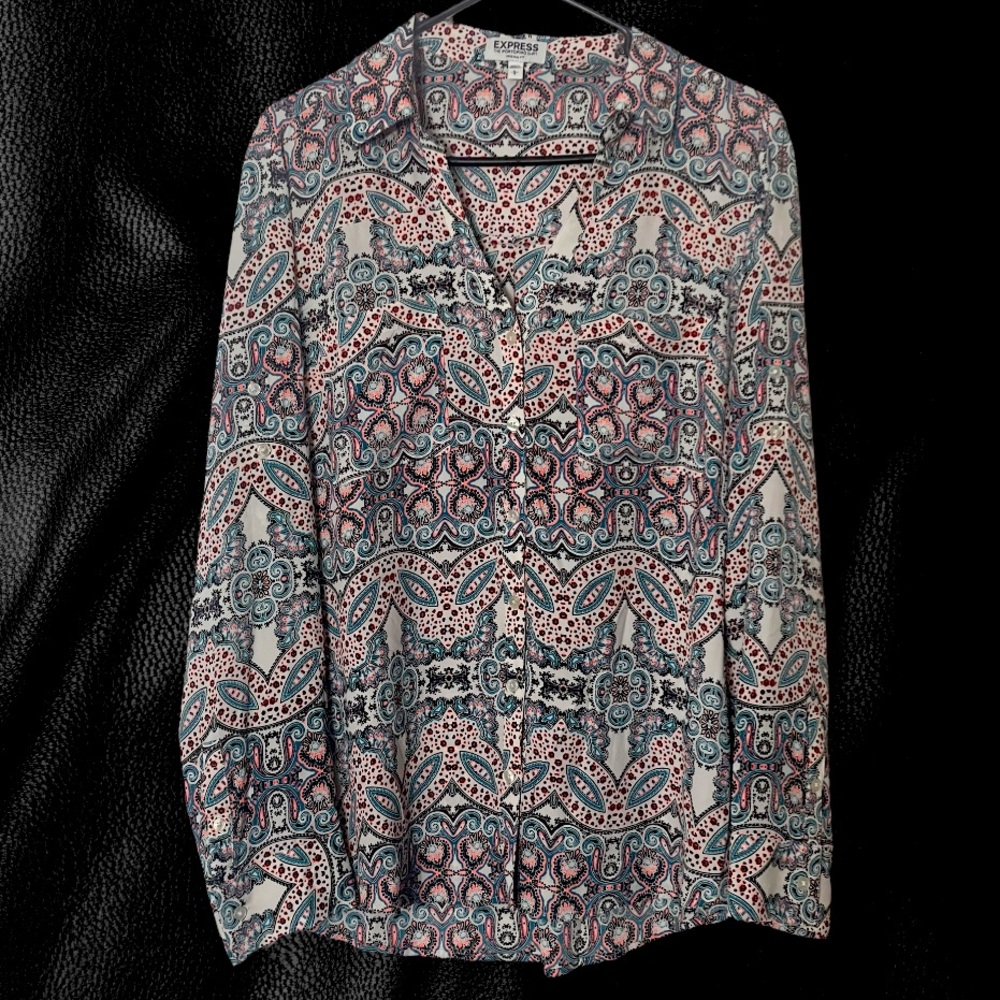 Express Portofino Original Fit Button Down Rollable Sleeves